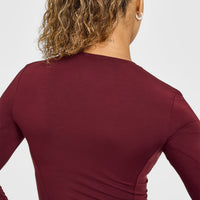 Mellow™ Soft Mid Long Sleeve Top | Rosewood