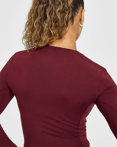 Mellow™ Soft Mid Long Sleeve Top | Rosewood