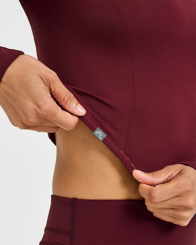 Mellow™ Soft Mid Long Sleeve Top | Rosewood