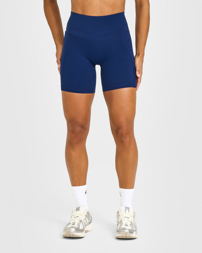 Unified High Waisted Pocket Shorts 6" | Midnight