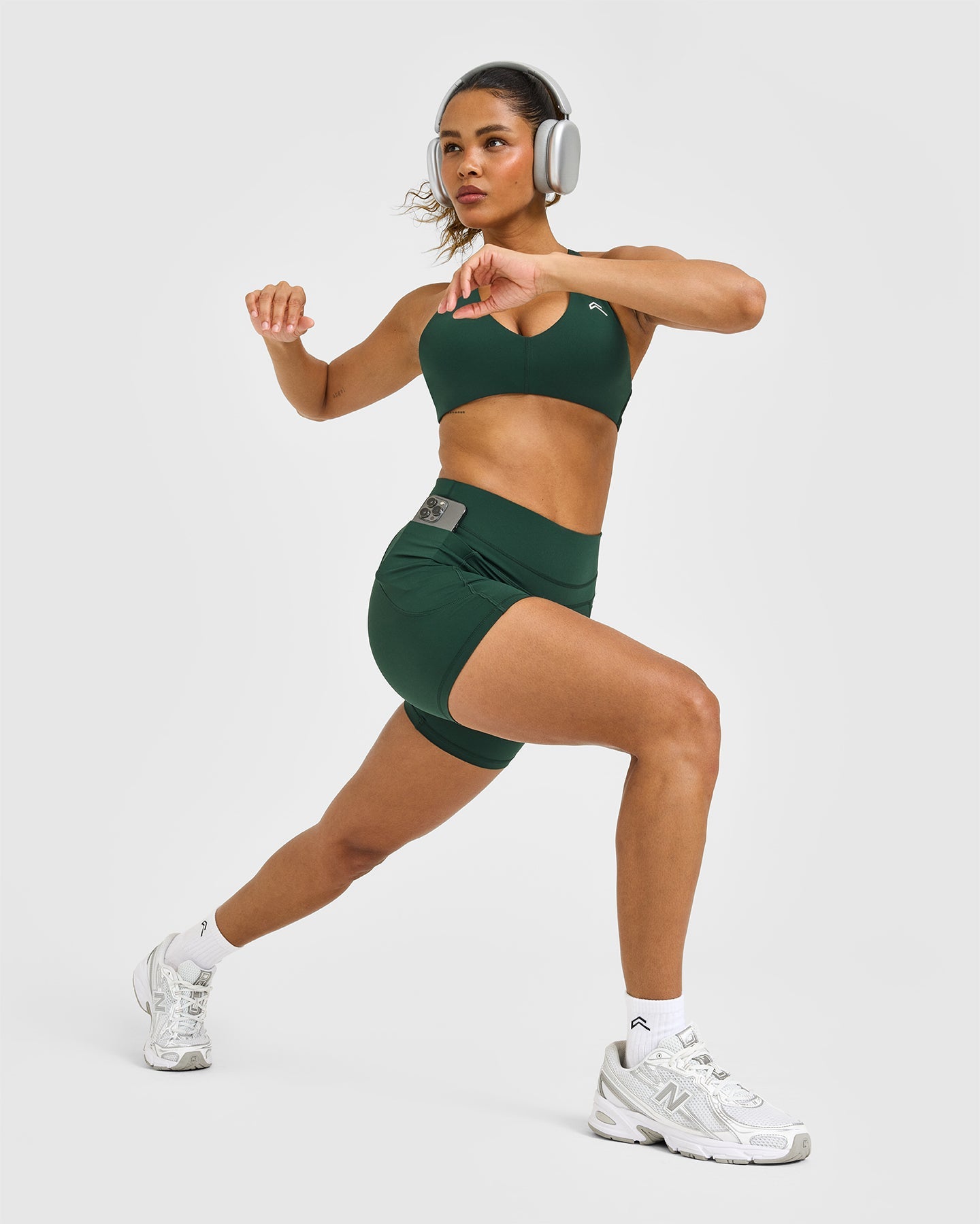 Unified High Waisted Pocket Shorts 6" | Racing Green