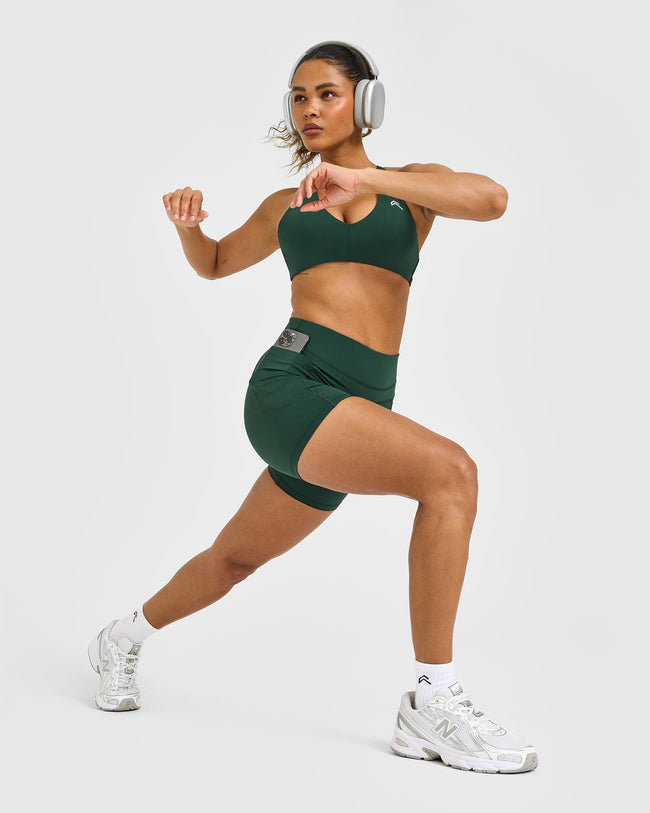 Unified High Waisted Pocket Shorts 6" | Racing Green