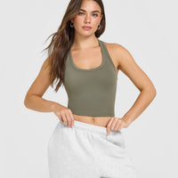 Cotton Fitted Mid Vest | Alpine Green