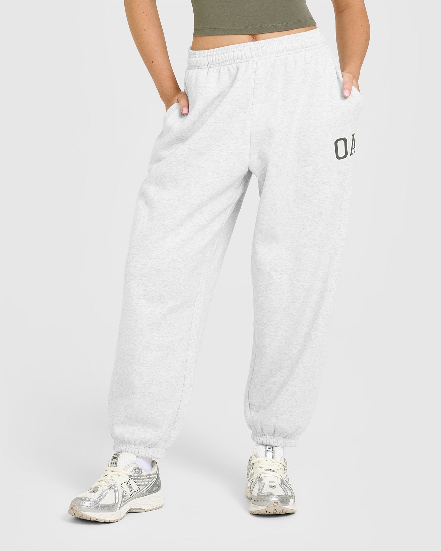 Foundations Oversized Oner Joggers | Light Grey Marl