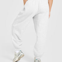 Foundations Oversized Oner Joggers | Light Grey Marl