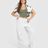 Foundations Oversized Oner Joggers | Light Grey Marl