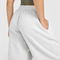Foundations Oversized Oner Joggers | Light Grey Marl