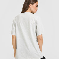 Classic Oversized Lightweight T-Shirt | Grey Marl