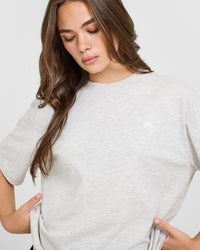 Classic Oversized Lightweight T-Shirt | Grey Marl