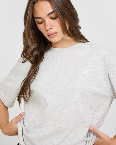 Classic Oversized Lightweight T-Shirt | Grey Marl