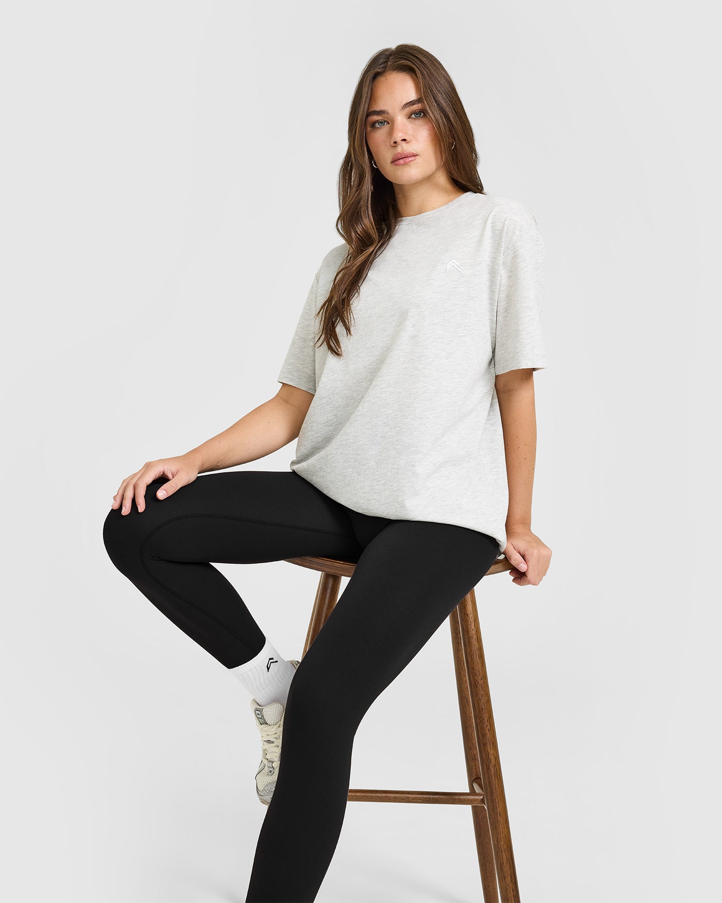 Classic Oversized Lightweight T-Shirt | Grey Marl