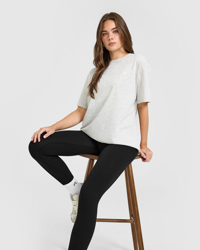 Classic Oversized Lightweight T-Shirt | Grey Marl