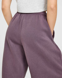 Foundations Oversized Straight Leg Joggers | Vintage Purple
