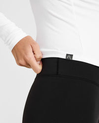 Mellow™ Rib Mid Long Sleeve Cardigan | White