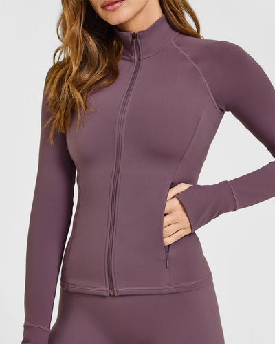 SoftMotion™ Jacket with White Logo | Vintage Purple