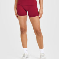 SoftMotion™ Fold Over Shorts 6" | Ruby Red