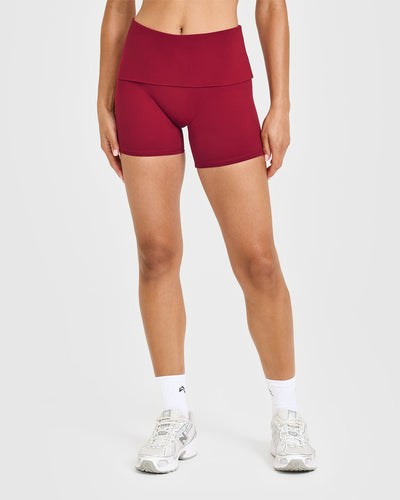 SoftMotion™ Fold Over Shorts 6" | Ruby Red