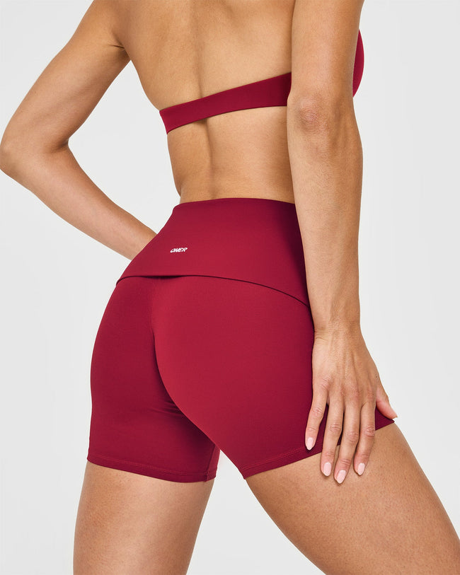 SoftMotion™ Fold Over Shorts 6" | Ruby Red