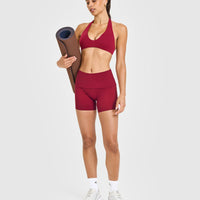 SoftMotion™ Fold Over Shorts 6" | Ruby Red