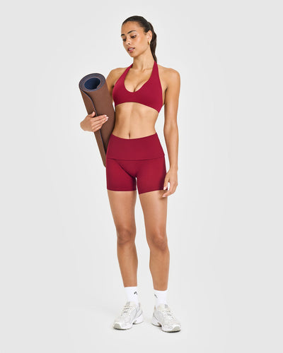 SoftMotion™ Fold Over Shorts 6" | Ruby Red