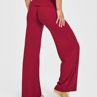 SoftMotion™ Fold Over Straight Leg Bottoms | Ruby Red