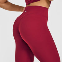 SoftMotion™ High Waisted Capri Leggings | Ruby Red