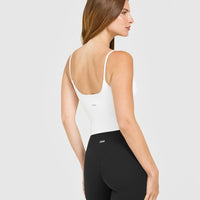 SoftMotion™ Strappy Mid Vest with Built in Bra Shelf | White