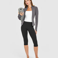 SoftMotion™ Strappy Mid Vest with Built in Bra Shelf | White