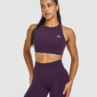 EasyLift™ High Neck Sports Bra | Blackberry Purple
