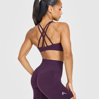 EasyLift™ High Neck Sports Bra | Blackberry Purple