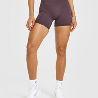 Unified High Waisted Shorts 6" | Dark Umber Brown