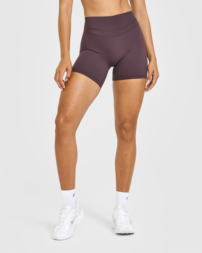 Unified High Waisted Shorts 6" | Dark Umber Brown