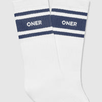 Varsity Long Crew Socks 1 Pack | White/True Blue
