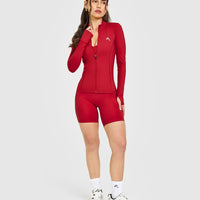 Timeless Jacket with White Logo | Toasted Red