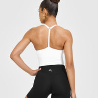 Timeless Square Neck Mid Vest | White