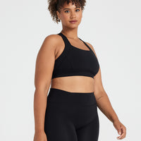 Timeless Wide Strap Sports Bra | Black
