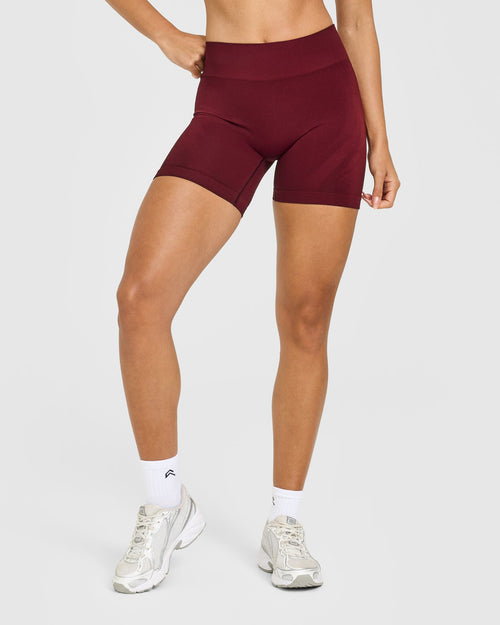 EnhanceLiftâ„¢ Seamless Shorts with White Logo | Rosewood