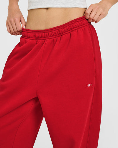 Foundations Straight Leg Joggers | Toasted Red