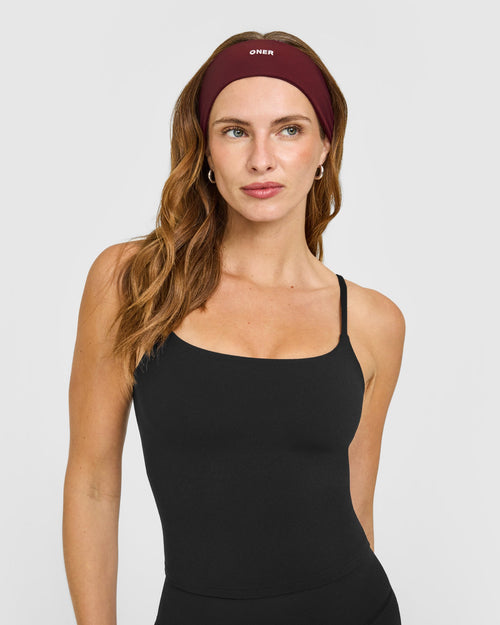 SoftMotionâ„¢ Headband with White Logo | Light Rosewood