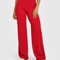 SoftMotion™ Straight Leg Bottoms with White Logo | Light Toasted Red