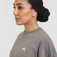 Classic Oversized Longline T-Shirt | Ash Grey