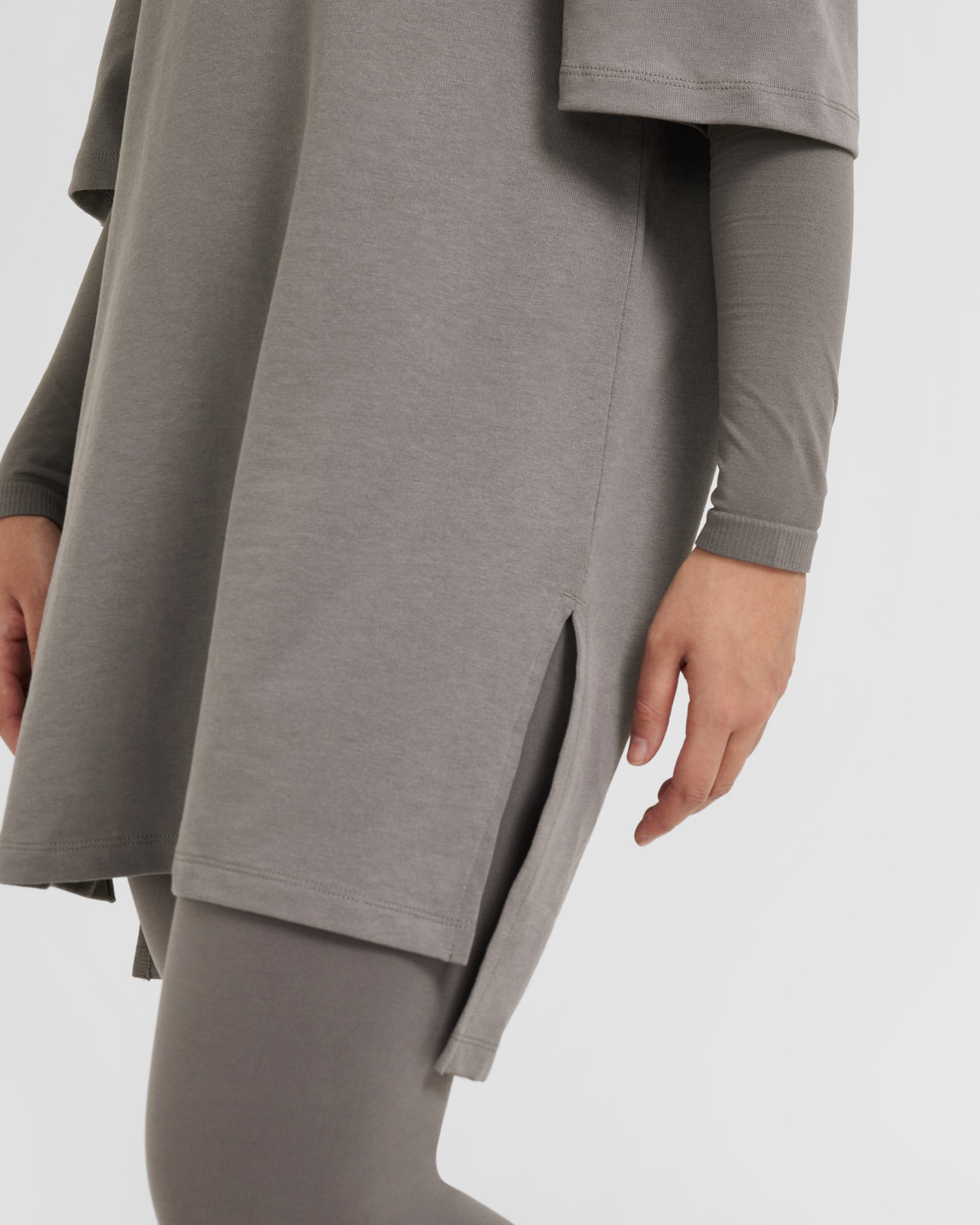 Classic Oversized Longline T-Shirt | Ash Grey