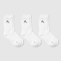 Crew Socks 3 Pack | White/Black