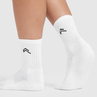 Crew Socks 3 Pack | White/Black
