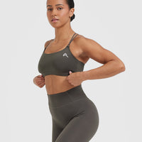 Everyday Cross Over Bralette | Deep Taupe