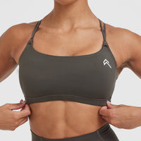 Everyday Cross Over Bralette | Deep Taupe