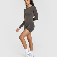 Mellow™ Soft Long Sleeve Top | Deep Taupe