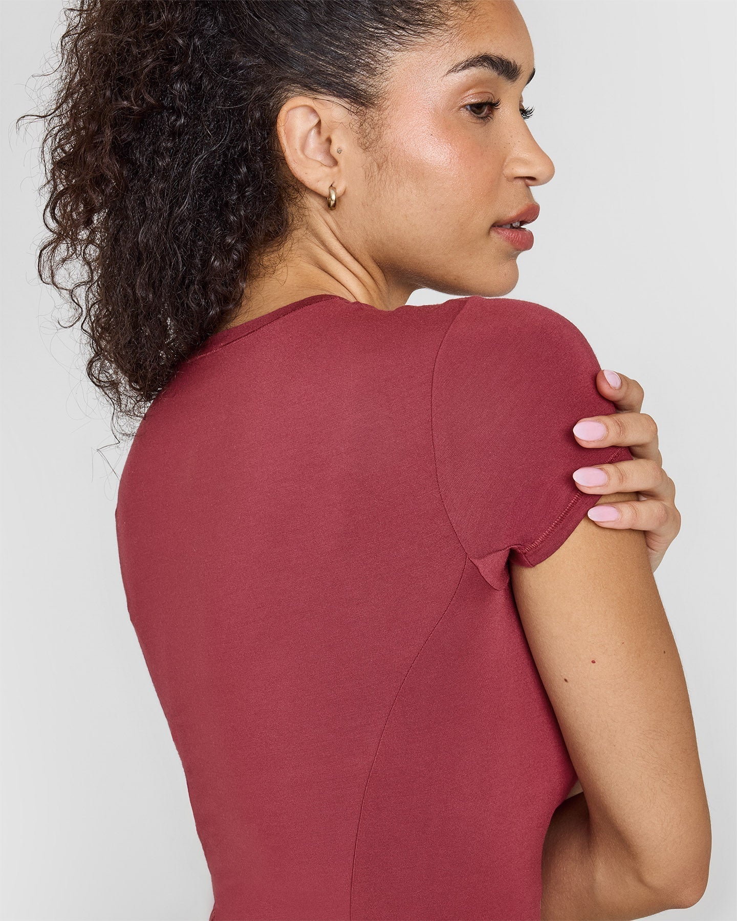 Mellow™ Soft Mid Short Sleeve T-Shirt | Burnt Cherry