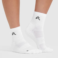 Mid Crew Socks 3 Pack | White