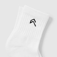 Mid Crew Socks 3 Pack | White
